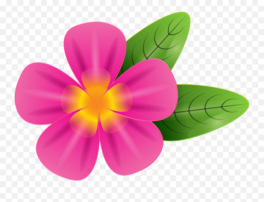 Download Pink Vector Tropical Flowers Emoji,Tropical Clipart