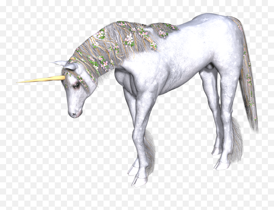 Full White Unicorn Head Down - Transparent Hd Unicorn Emoji,Unicorn Head Png