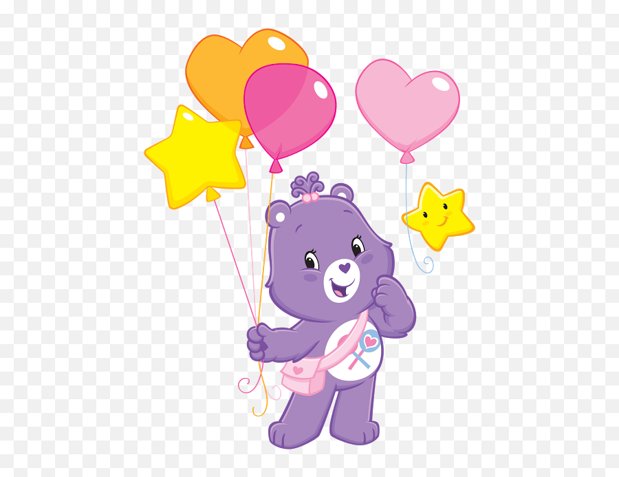 Care Bear Transparent Background Png Png Arts - Purple Care Bear Png Emoji,Bear Transparent Background