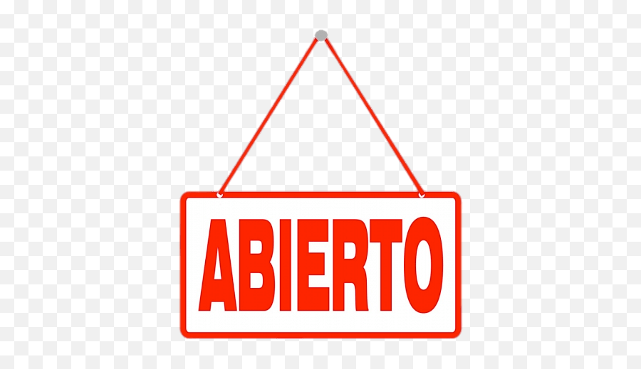Abierto In Red Letters Transparent Png - Stickpng Vertical Emoji,Letras Png