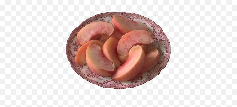 Pink Plate Of Peaches Png Food Pink Plates Peach - Peaches Aesthetic Emoji,Peaches Png