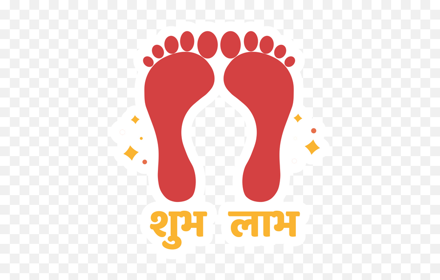 Free Footprint Of Goddess Laxmi Icon Of Sticker Style - Goddess Laxmi Footprint Png Emoji,Footprint Png