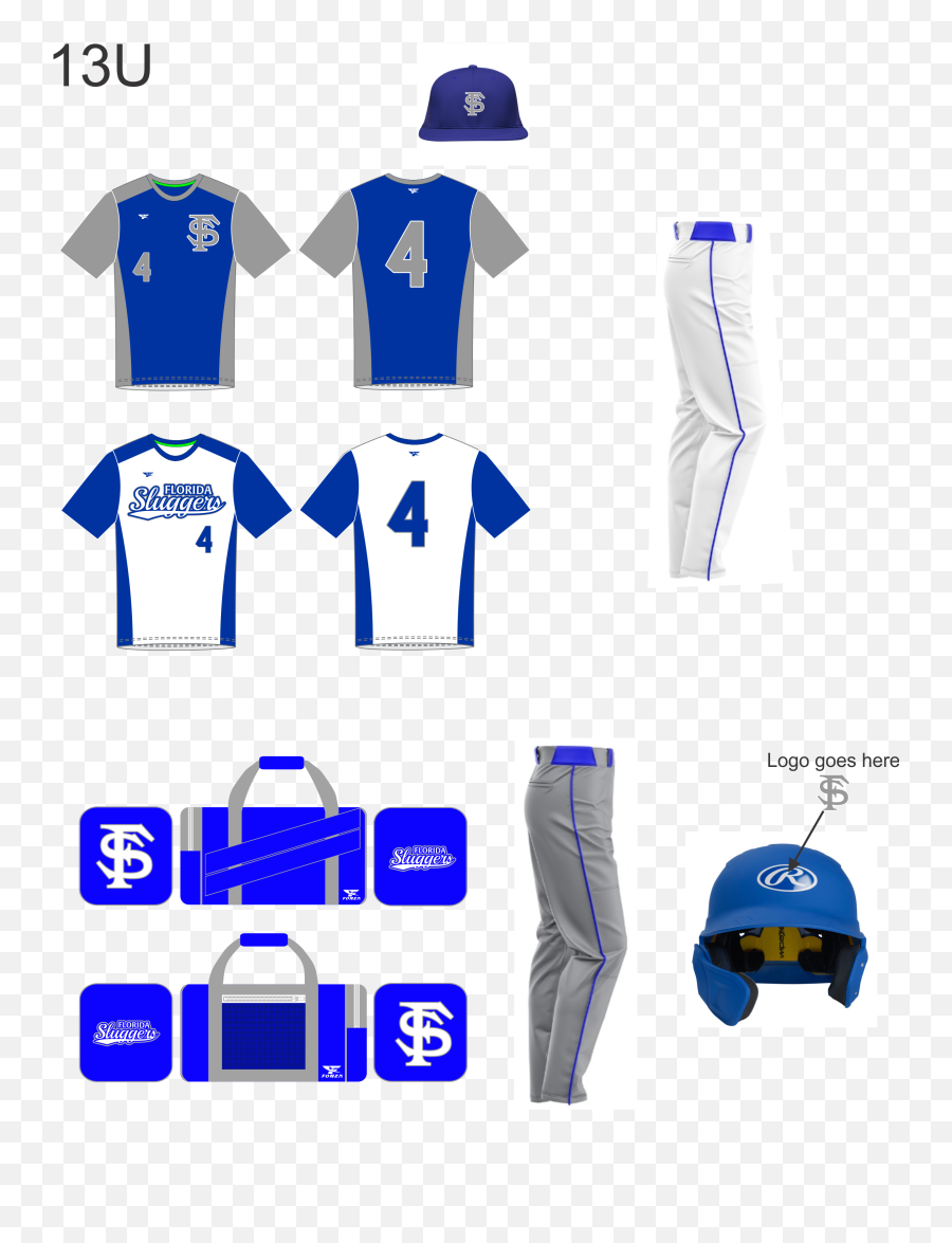 Florida Sluggers Baseball Uniforms 2021 Season 13u Up To High School - Short Sleeve Emoji,Rawlings Logo
