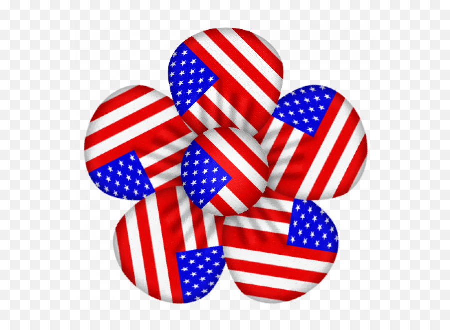 July Clipart Transparent Images - Patriotic Flower Clipart Emoji,July Clipart