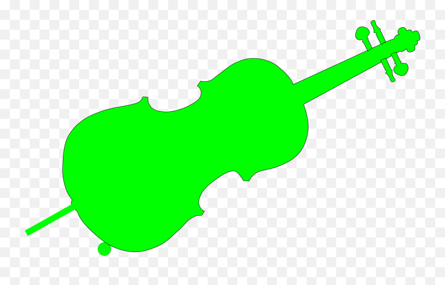 Green Cello Silhouette Clip Art At Clkercom - Vector Clip Emoji,Cello Clipart