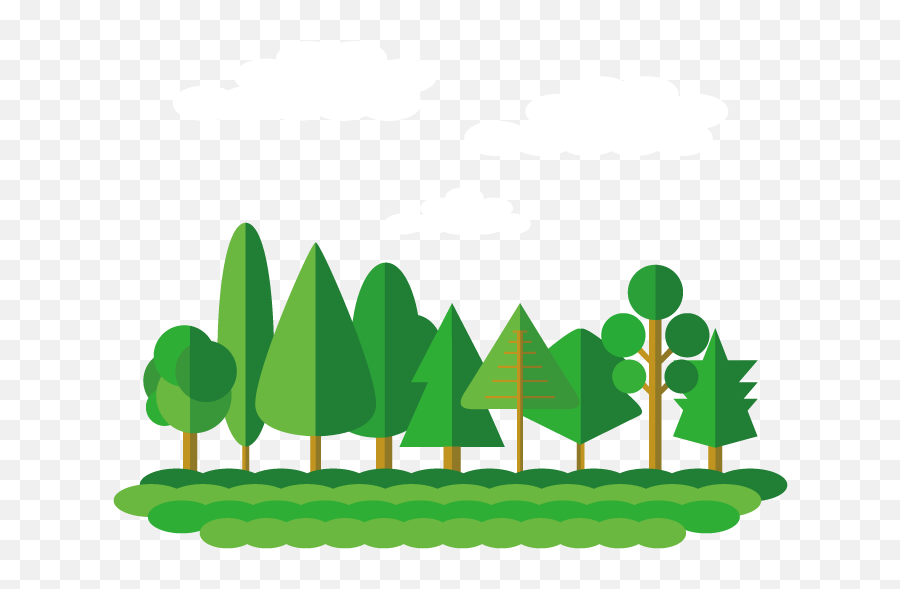 Flat Design Forest Tree - Flat Tree Vector Png Emoji,Forest Png