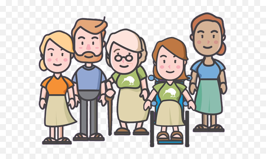 Illustration Of A Mycare Family - Proper Care Old People Emoji,Old People Clipart