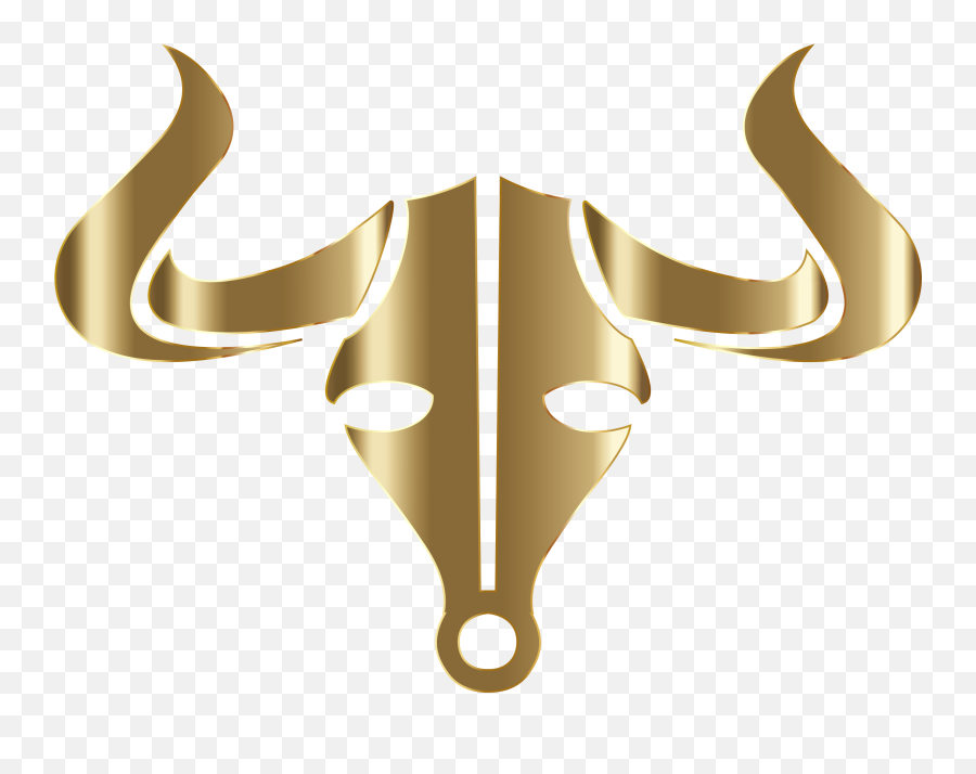 Bull Clipart Icon - Bull Horns No Background Transparent Gold Bull Png Emoji,Bull Clipart