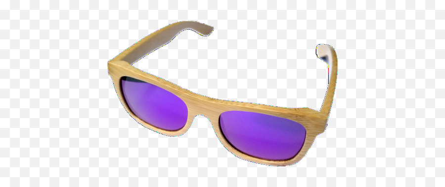 Bamboo Sunglasses Natural Wood Sunglasses With Icy Blue - Full Rim Emoji,Sunglasses Transparent Background