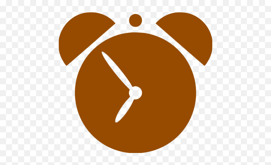 Brown Alarm Clock 2 Icon - Free Brown Alarm Clock Icons Brown Clock Icon Png Emoji,Alarm Clock Clipart