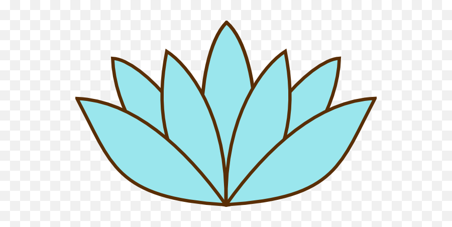 Teal Lotus Flower Clip Art At Clkercom - Vector Clip Art Lily Pad Flower Clip Art Emoji,Lotus Flower Clipart