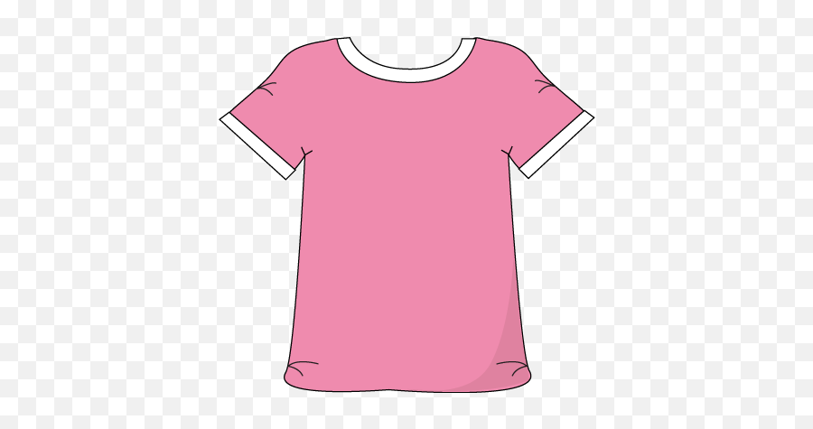 Pink Tshirt With A White Collar - Clothes T Shirt Clipart Emoji,Shirt Clipart