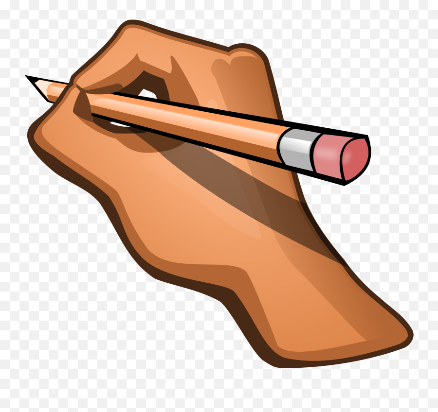 Author Clipart Pencil - Cartoon Writing Hand Png Emoji,Pencil Clipart