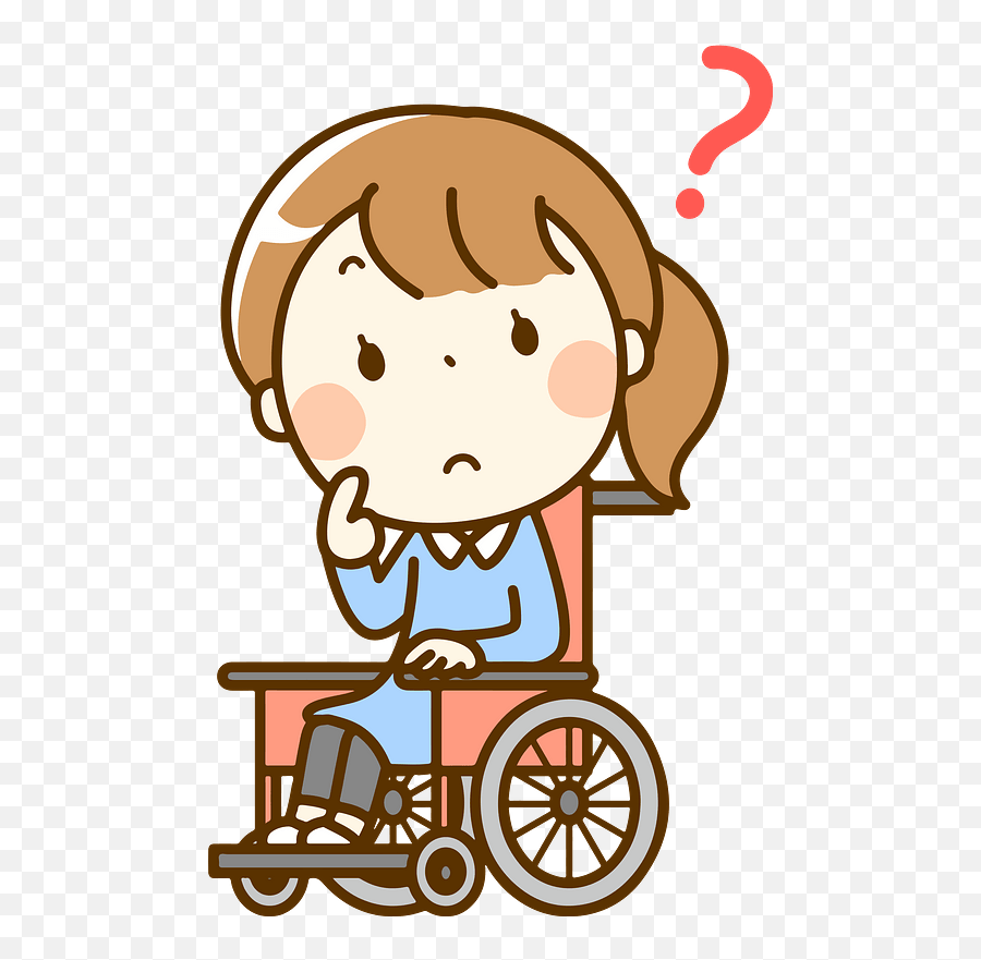 Zoe Woman In A Wheelchair Is Questioning Clipart Free - Girl In Wheelchair Clipart Emoji,Questioning Clipart