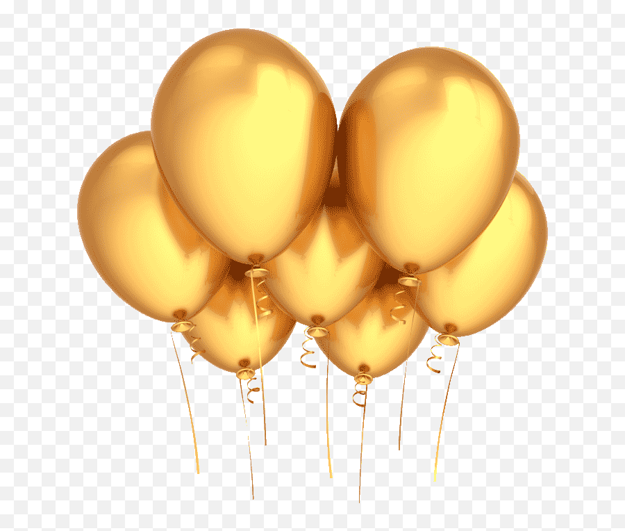 Download Hd Hydrogen Gas Balloon - Balloon Gold Birthday Png Emoji,Balloons Transparent Background