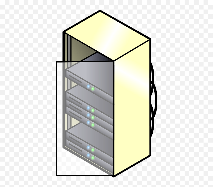 Server Cabinet Clipart - Server Drawing Png Emoji,Server Clipart