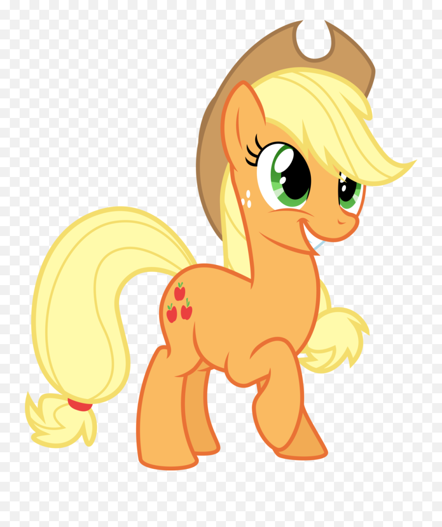 My Little Pony Applejack Happy - Mlp Applejack Happy Vector Emoji,Applejack Png