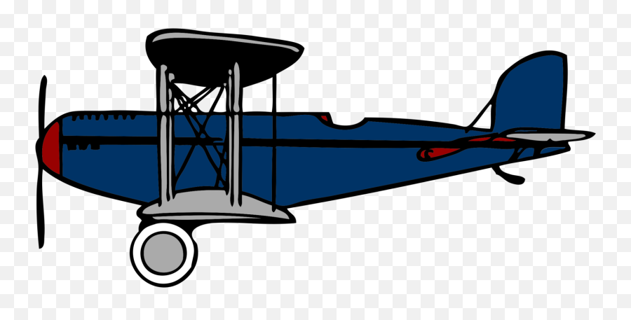 Airplane Clipart Image Biplane With Propellers Turning - Biplane Clipart Emoji,Airplane Clipart