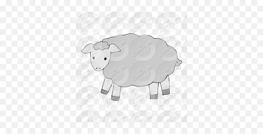 Sheep Picture For Classroom Therapy Use - Great Sheep Clipart Emoji,Black Sheep Clipart