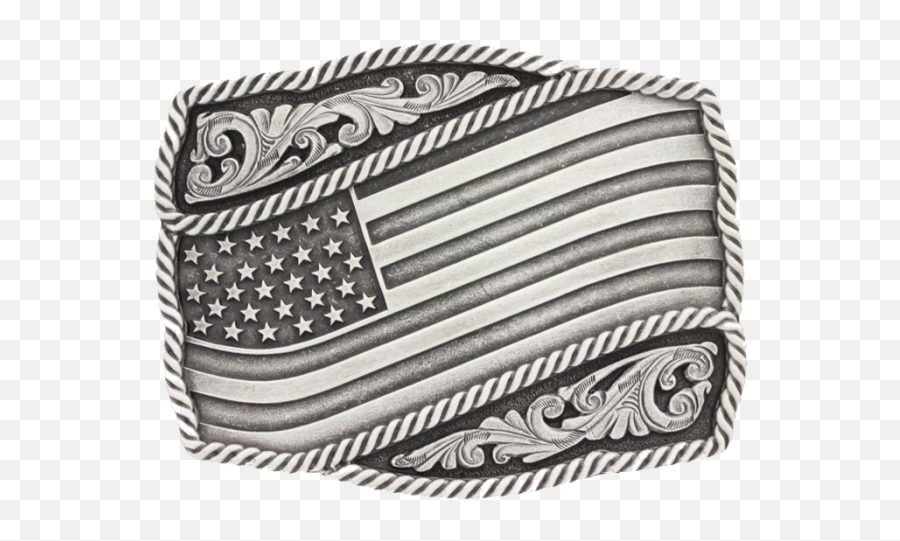 Montana Silversmiths Classic Impressions Waving American Flag Attitude Buckle Emoji,Waving American Flag Png
