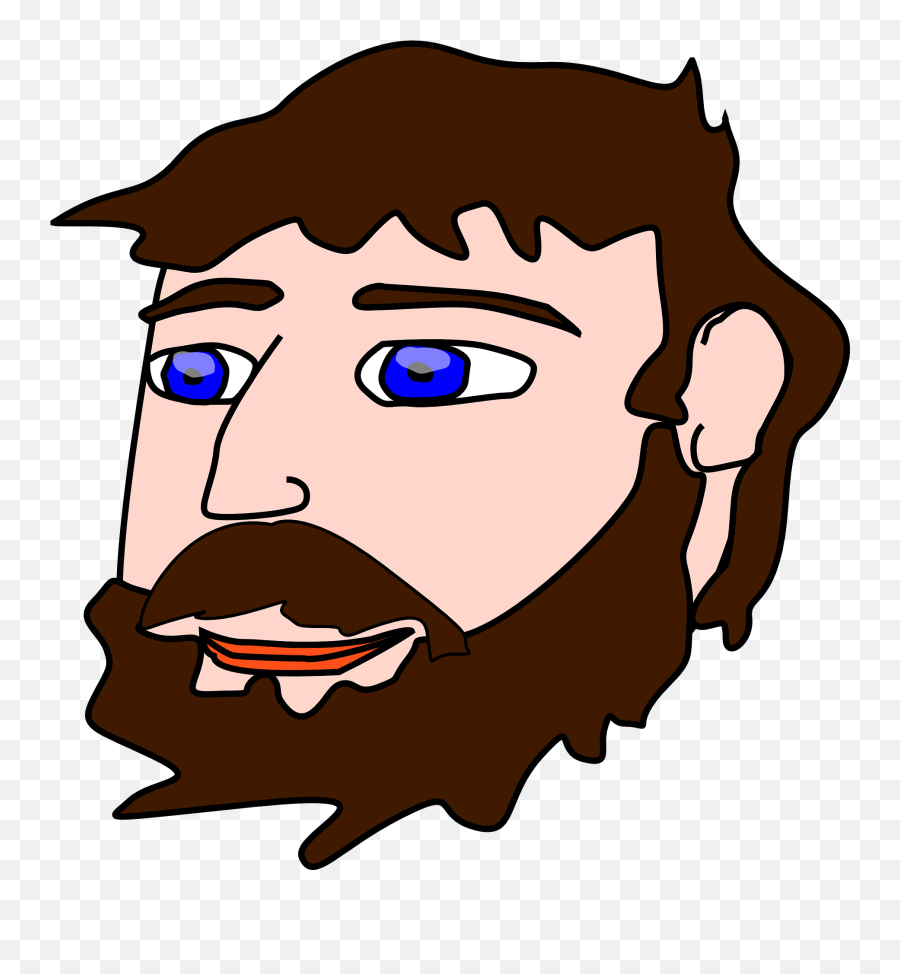 Man Face Beard Free Vector Graphic On - Man Beard Clipart Emoji,Beard Clipart
