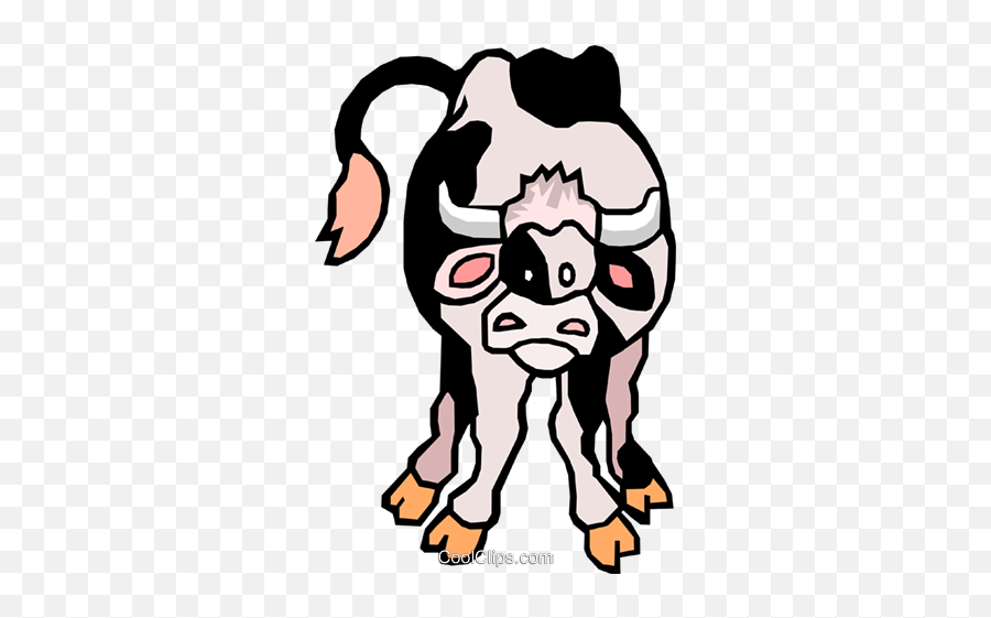 Cartoon Cow Royalty Free Vector Clip Art Illustration Emoji,Free Cow Clipart
