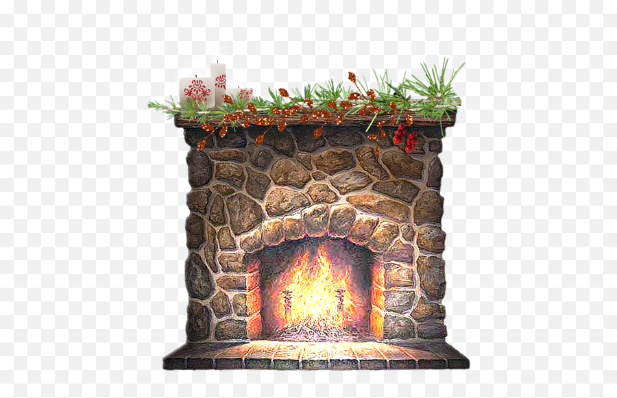 Christmas Fireplace Clipart Png Hd Png - Christmas Chimney Png Emoji,Fireplace Clipart