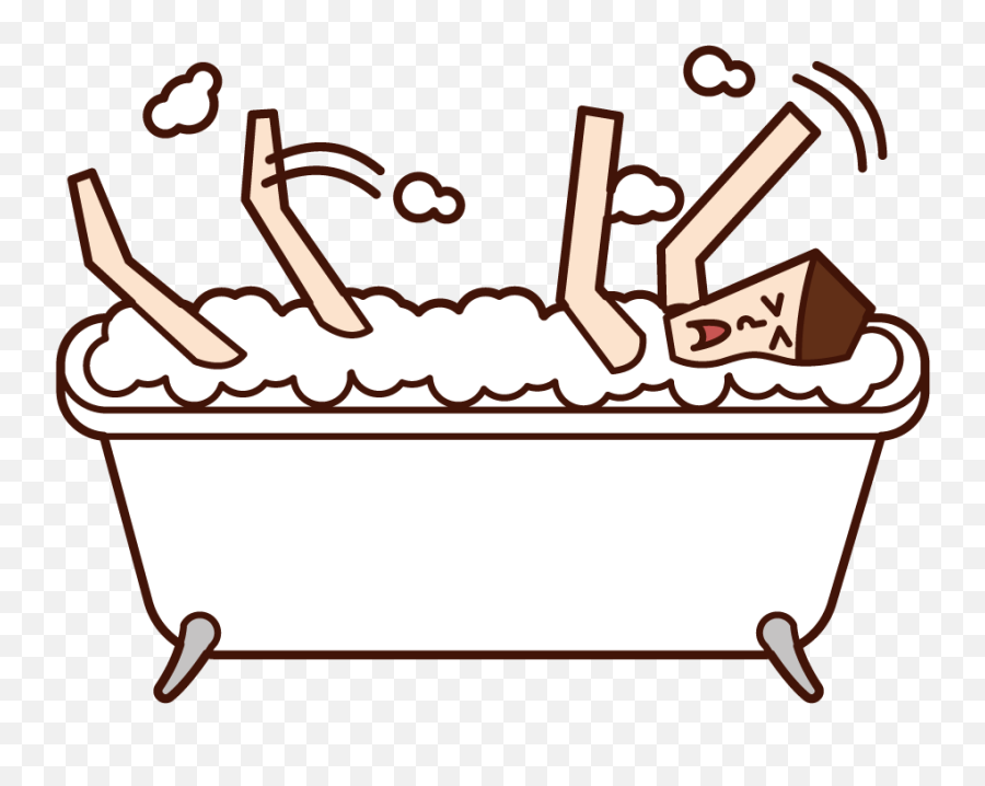 Illustration Of A Man Drowning In A Bath Free Illustration Emoji,Drowning Clipart