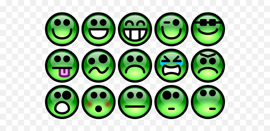 Emotions Clip Art - Carinha Feliz Verde Png Emoji,Emotions Clipart