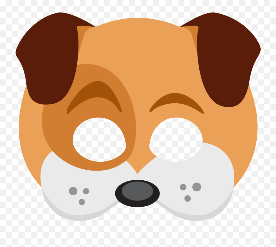 Library Of Dog Mask Vector Black And - Mascara De Un Perro Emoji,Mask Clipart