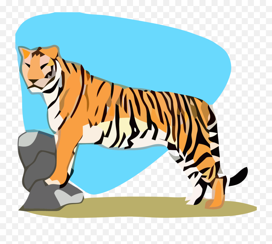 Download Tigger On Rocks Clipart Png Image Download - Animal Figure Emoji,Rocks Clipart