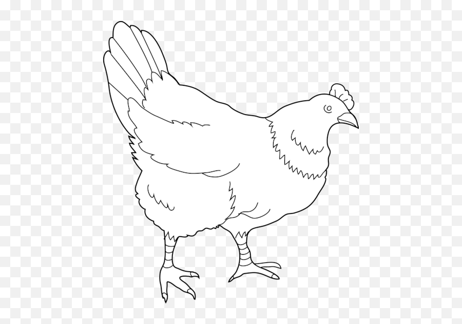 Free Hen Clipart Black And White - Hen Clipart For Coloring Emoji,Chicken Clipart Black And White