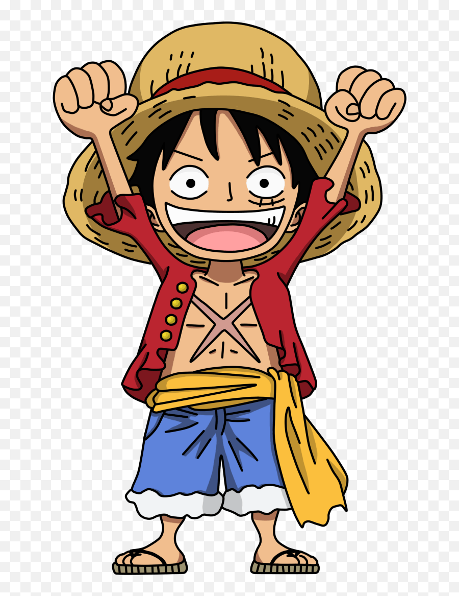 Straw Hat Luffy Clipart - Chibi One Piece Luffy Emoji,Luffy Png
