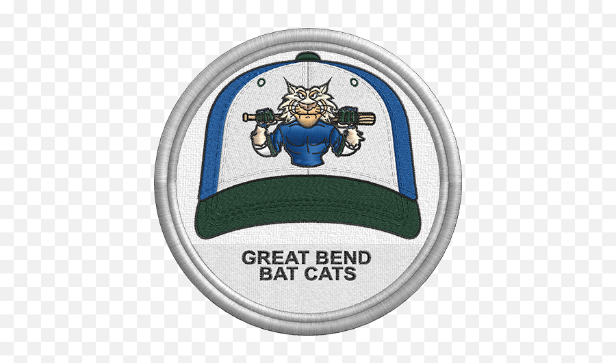 Great Bend Bat Cats - Baseball Cap Hat Uniform Sports Logo Greenville Bluesmen Emoji,Jayhawk Logo