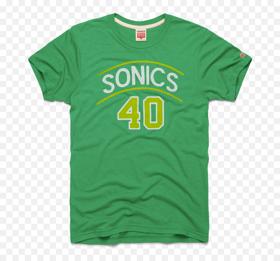 Sonics 40 Seattle Supersonics Shawn Kemp Nba Basketball T - Short Sleeve Emoji,Supersonics Logo