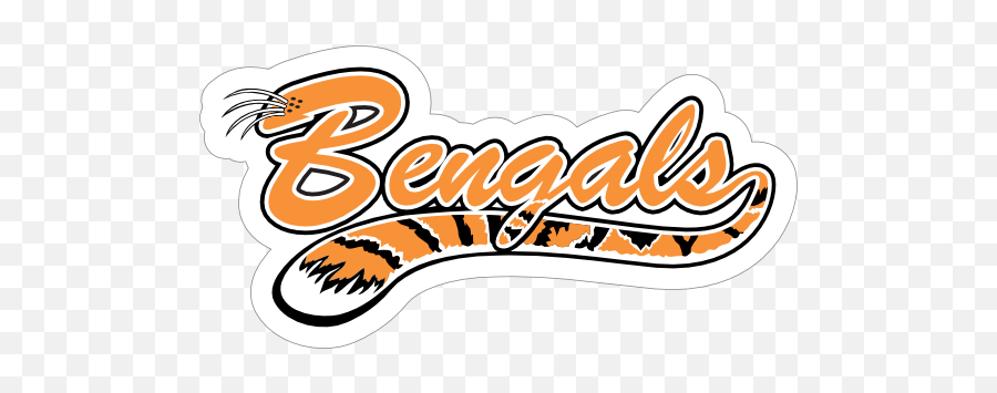 Bengals Logo Type Mascot Sticker - Language Emoji,Bengals Logo