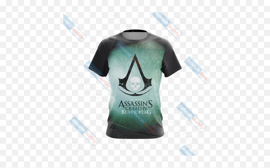 Assassinu0027s Creed Iv Black Flag New Unisex 3d T - Shirt Assassins Creed 4 Emoji,Assassin's Creed Black Flag Logo
