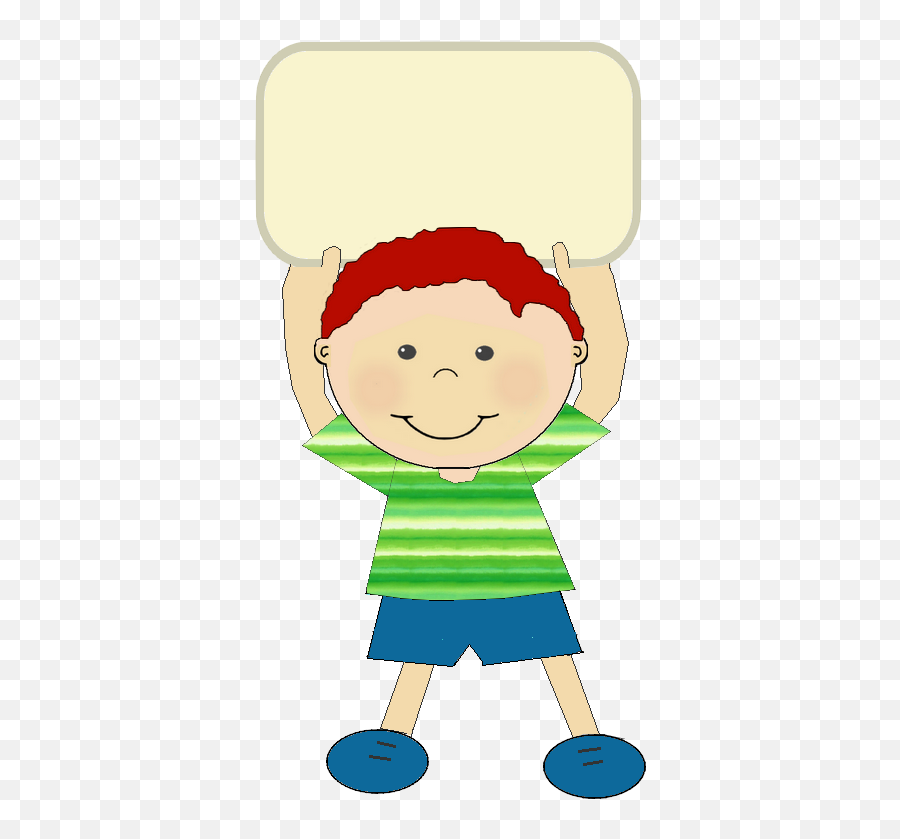 Download School Clipart Whiteboard - Niño Con Pancarta Png Niño Con Cartel Dibujo Emoji,White Board Clipart