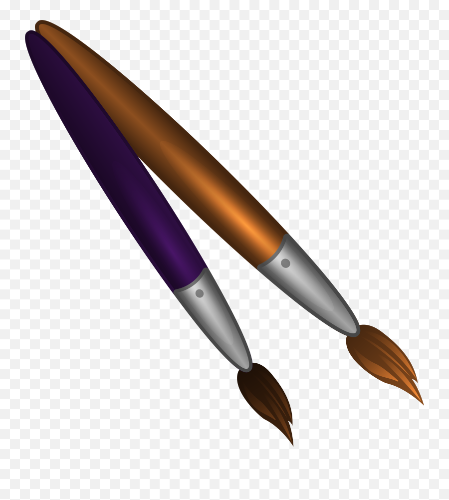 Paint Brush Clip Art - Paint Brushes Clipart Png Emoji,Paintbrush Clipart