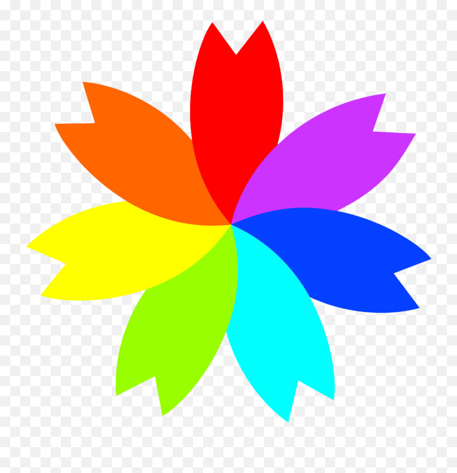 Seven - Seven Petal Flower Clipart Emoji,Petals Png