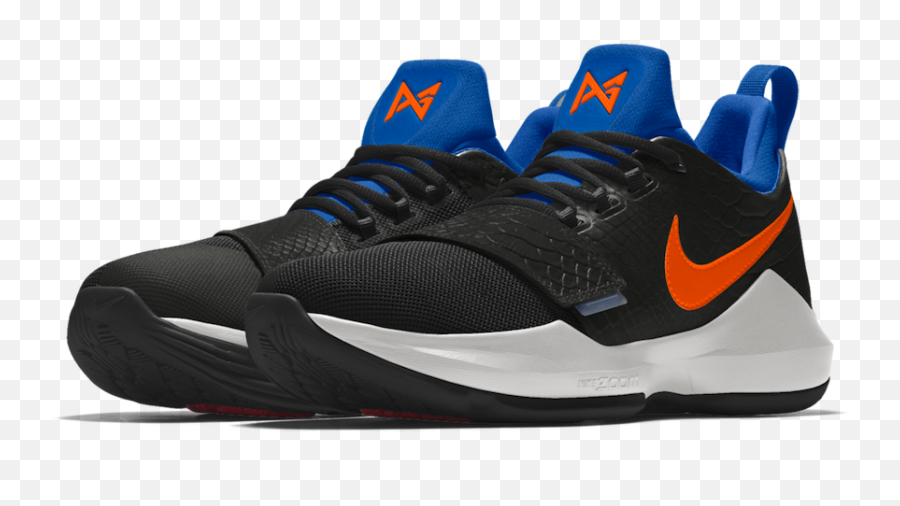 Nikeid Pg 1 Okc Thunder Colors Sneakerfiles Emoji,Okc Thunder Logo Png