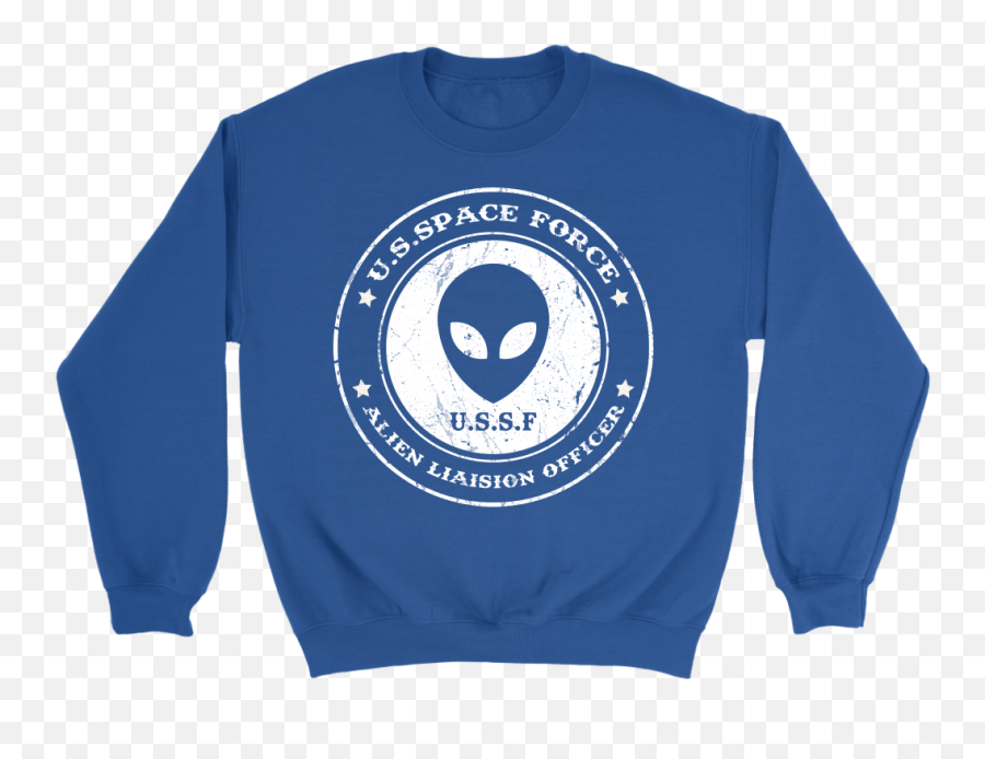 Us Space Force Alien Liaision Officer Tshirt - Long Sleeve Emoji,Space Force Logo
