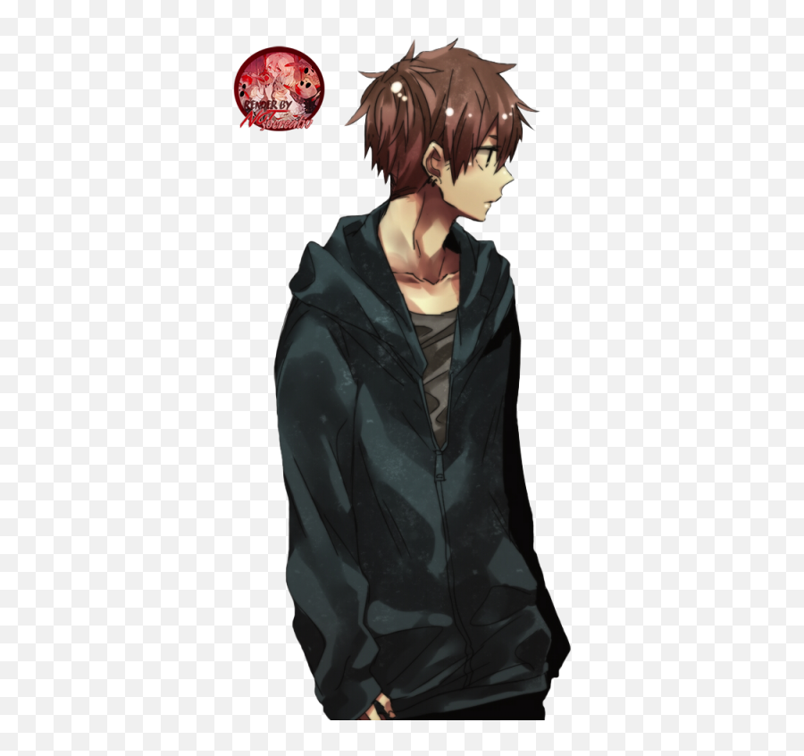 Download Hd Anime Boy Free Transparent Png Png Images - Brown Hair Cute Anime Boy Emoji,Anime Png
