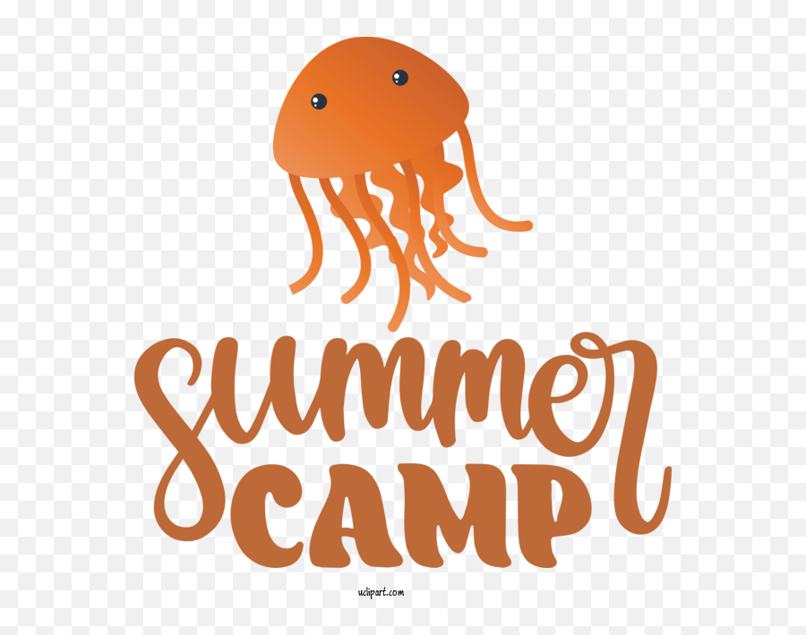 Activities Logo Cartoon Octopus For Camping - Camping Emoji,Campout Clipart