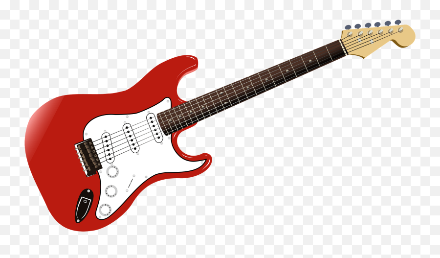 White Electric Bass Guitar Clipart - Rock Guitar Red Emoji,Guitar Clipart