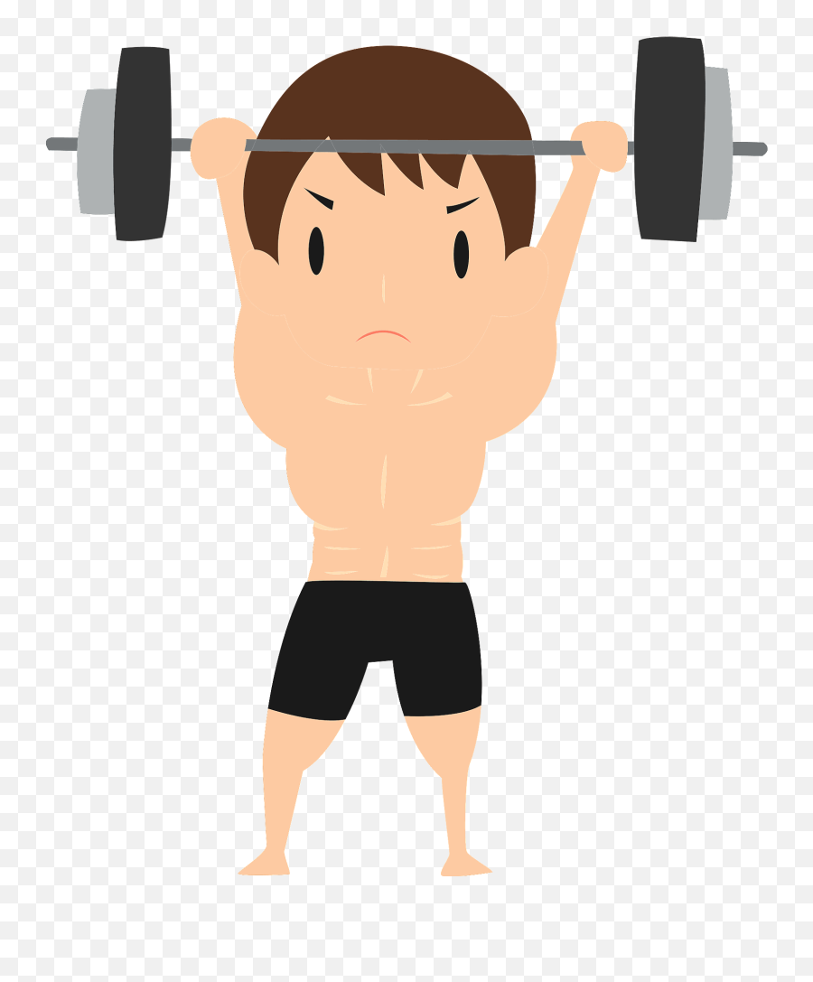 Weightlifting Man Clipart - Weightlifting Clipart Emoji,Barbell Clipart
