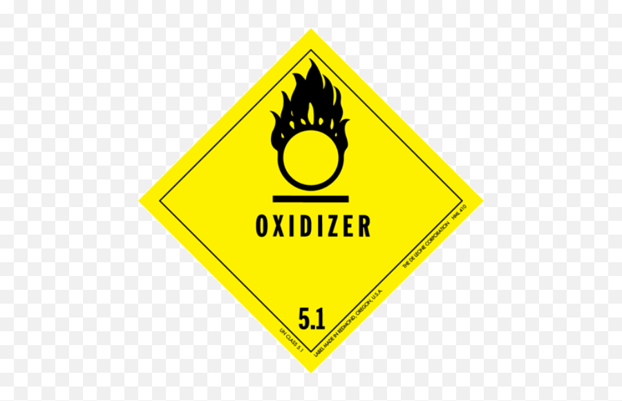 Hazmat Class 5 - Oxidizer Label Emoji,Hazmat Logo