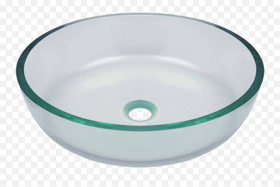 625 Clear Glass Vessel Bathroom Sink - Bowl Sink Emoji,Transparent Glass