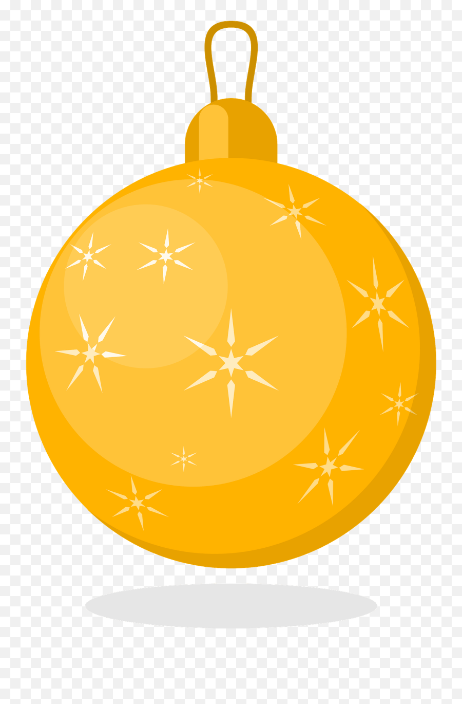 Christmas Tree Yellow Ball Clipart - Cristmass Tree Ball Transparent Emoji,Balls Clipart