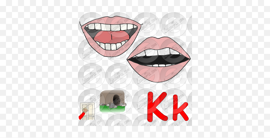 K Sound Picture For Classroom Therapy - Making The K Sound Visual Emoji,Sound Clipart